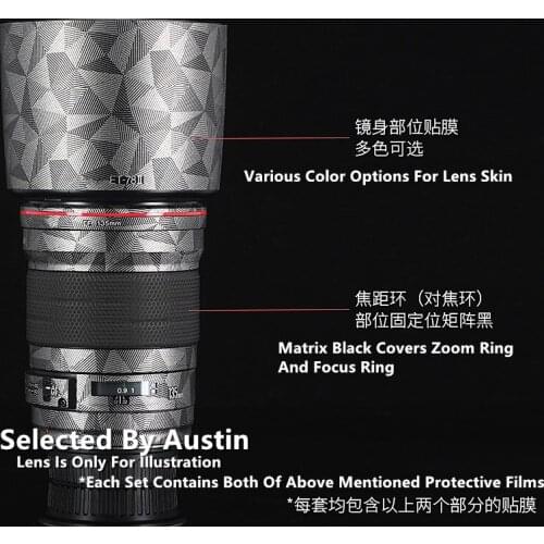 Lens Decal Skin Wrap Film For Canon EF135 f2 Protector Anti-scratch Coat Cover Case Sticker