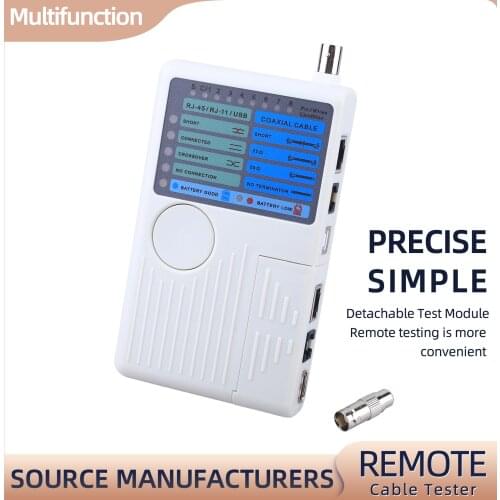 KELUSHI Remote Networking Tools 4 in 1 RJ11 RJ45 USB BNC LAN Network Cable Tester for Wire Tracker Detector