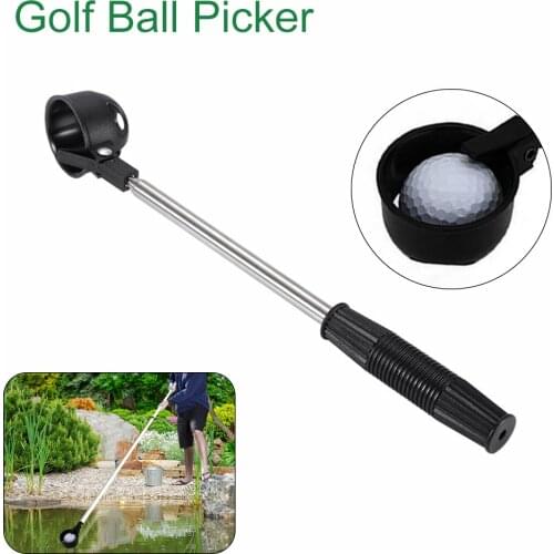 Golf Ball Retriever Scaleable Picking up Ball Telescopic Stainless Steel Shaft Golf Ball Picker Steel Saver Shaft Training Tool