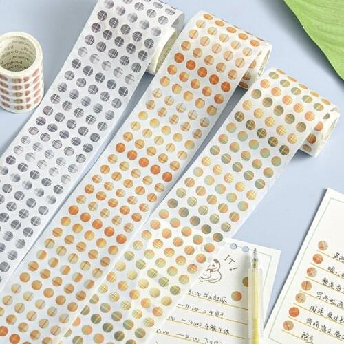 Cute Basic Eelements Decorative Tape Lattice Dots Masking Paper Tape Diy Scrapbook Labels School Stationery