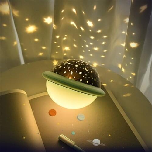 Led Night Light Starry Sky Projector Romantic Battery Table Lamp For Kids Bedroom Bedside Room Decor Birthday And Festival Gifts