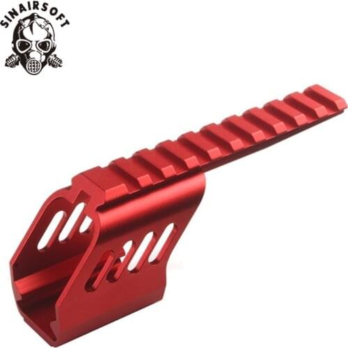 Tactics CNC Aluminum Picatiny Mount Base Fit Glock Series & Compatible Gas Blowback GBB Pistols For Airsoft Paintball Shooting