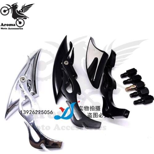 Triangle part silver chrome professional motorcycle accessories for harley softail sportster prince cruise moto rearview mirror