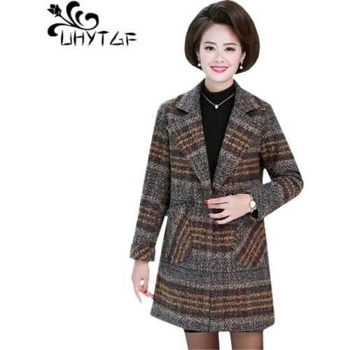 UHYTGF Women's Plaid Coats