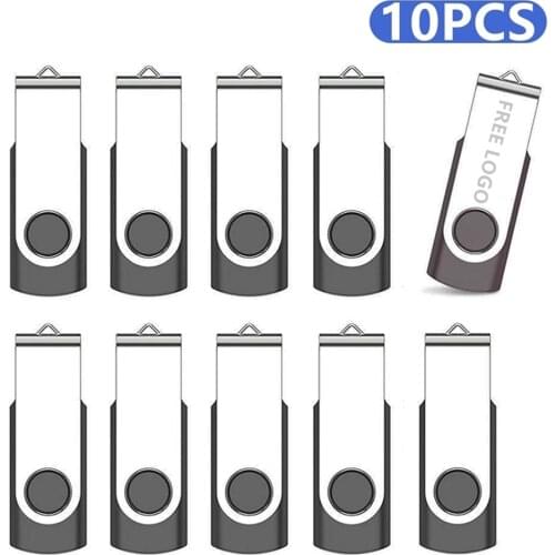 10Pack 360° Rotation 512MB 1G 2G 4G 8G 16G 64GB 128GB USB Flash Drives Memory Stick USB 2.0 Thumb Drives DIY Free Logo Wholesale