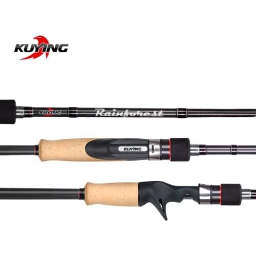 KUYING Rainforest 2.28m 2.4m 2.55m Japanese Carbon Spinning Casting Fishing Rod Lure Fish Pole Medium Fast Action Hard Soft