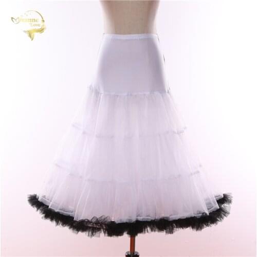 New Black White Red Short Petticoat Tutu Crinoline Women 50s Wedding Bridal Petticoat For Cocktail Dress Underskirt Rockabilly