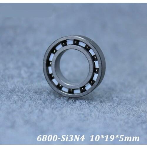 1PC Full Ceramic Bearing 6800 10*19*5 mm Si3N4 Material 6800CE All Silicon Nitride Ceramic 6800 Ball Bearings