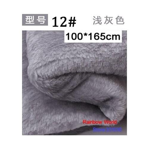 12# light gray 8mm Minky fleece plush PV velvet fabric velboa for sewing Stuffed toys blanket animal dog house(100*165cm)