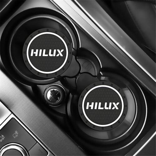 2pcs Car Auto Water Cup Slot Non-Slip Mat Accessories For Toyota Hilux surf vigo revo 2017 2018 Accessories Car Styling