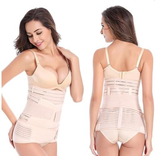 3 in 1 Postpartum Belly Abdomen Pelvis Band Support Body Recovery Shapewear Waist Cinchers Trainer Corset Maternity Bandage