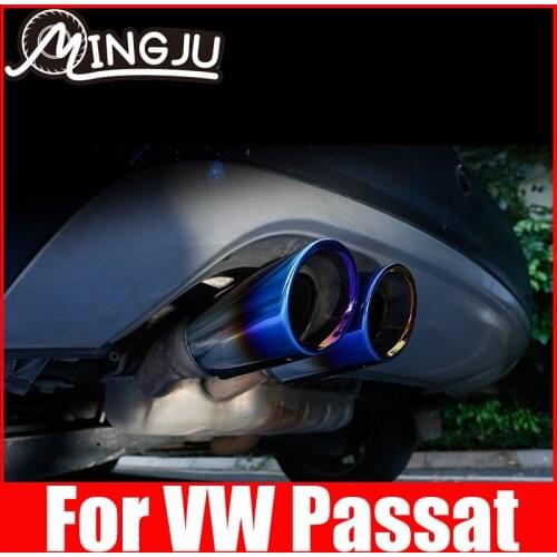 Car Exhaust Tip Muffler Pipe Cover For Audi A4 B8 A3 A1 Q5 Auto Accessories For VW Tiguan Volkswagen Passat B7 B8 CC Accessories