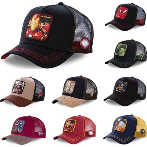 New Brand Anime Cartoon Mickey MARVEL Snapback Baseball Cap Men Women Hip Hop Dad Mesh Hat Trucker Hat Dropshipping