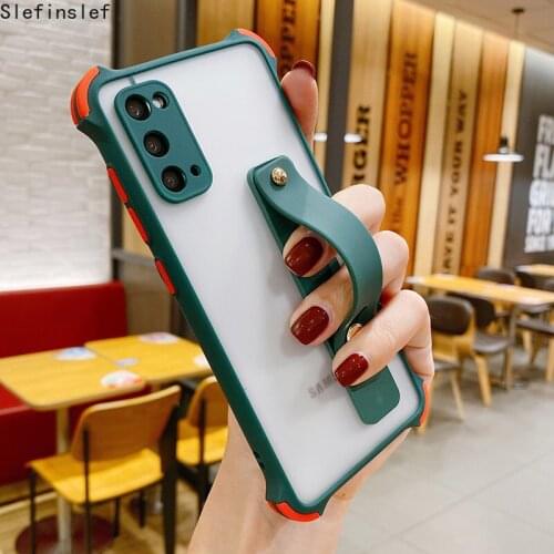 Case for Samsung A50 70 51 71 A20 30 A21s S8 S9 S10 S20 FE S21 Note 20 10 Plus Ultra m51 Wrist Strap Phone Holder Cover