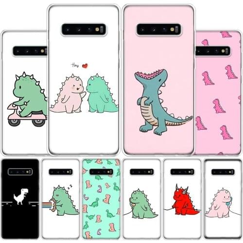 Cute Animal Dinosaur Baby Cover Phone Case For Samsung Galaxy S10 S20 FE Ultra Note 10 9 8 S9 S8 Plus Pro Lite S7 S6 J4 J6 + Coq