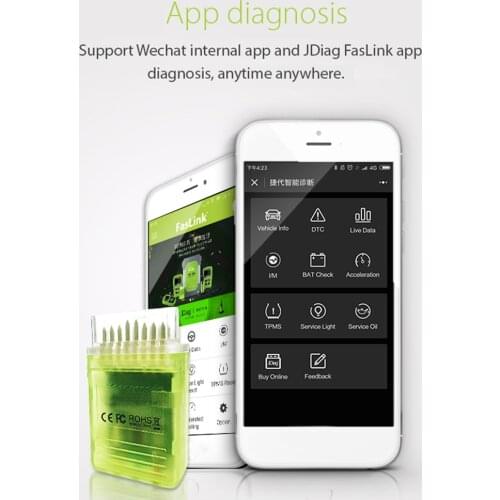 JDiag OBDII Diagnostic Scanner for FASLINK M1 BT 4.0 OBDII Code Reader Car Diagnostic Tool for Wechat Car Accessories