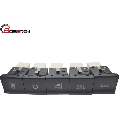 1PC Car Red Light DRL Daytime Running Light Power Radar Parking Sensor LED Camera Recorder Monitor Switch For VW POLO 14-18