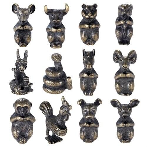 Dophee 12pcs/set Sticker Holder Censer Stand Decoration Incense Air Freshener Meditation Chinese Zodiac