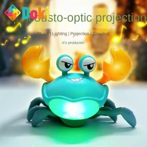 Crab Dance Song Electric Acoustic Sound And Light Projection Can Walk Can Dance Automatic Crawl Childrens Toys Gift 2021 New