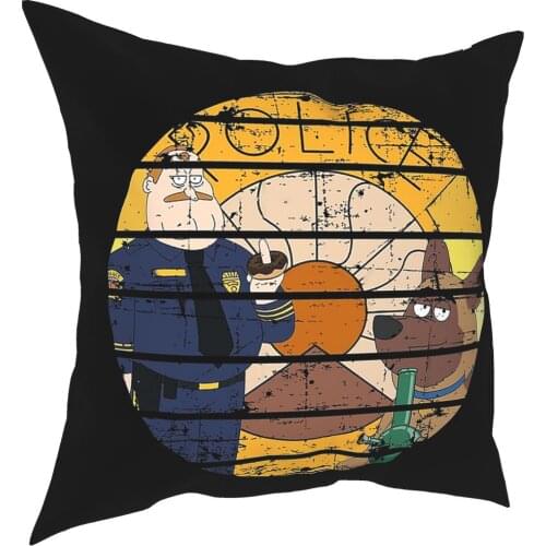 Paradise Pd Chief Randall Crawford Square Pillow Case Polyester Decorative Pillow Funny Bullet Cartoon Pillowcover Home Decor