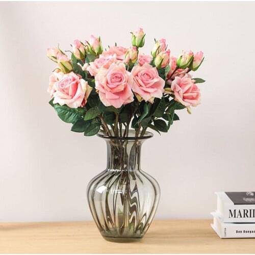 Artificial Large Rose Flowers for Home Wedding Decoration Fake Silk Autumn Flowers Christmas Party DIY Table Centerpieces Decor
