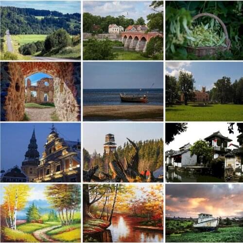 RUOPOTY Painting By Numbers Kits For Adults Landscape Oil Picture 60x75cm Home Living Room Wall Decor Landscape art