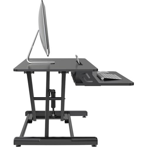China Manufacturer Steel Frame Wooden Mechanism Standing Height-Adjustable Desk