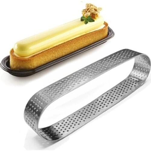 Square/Oval Steel Tartlet Molds French Dessert Mousse Pie Baking Tart Quiche Fruit Cake Ring Molds Supplies M9J5