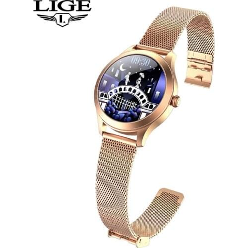 LIGE Fashion Smart Watch Women smartwatch Waterproof Fitness Tracker For Android ios Sports Health Watch Reloj inteligente mujer