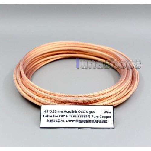 LN002495 For 20m Dia:6mm 49Pins*0.39mm Acrolink OCC Signal Wire Cable For DIY Hifi 99.99% Pure Copper