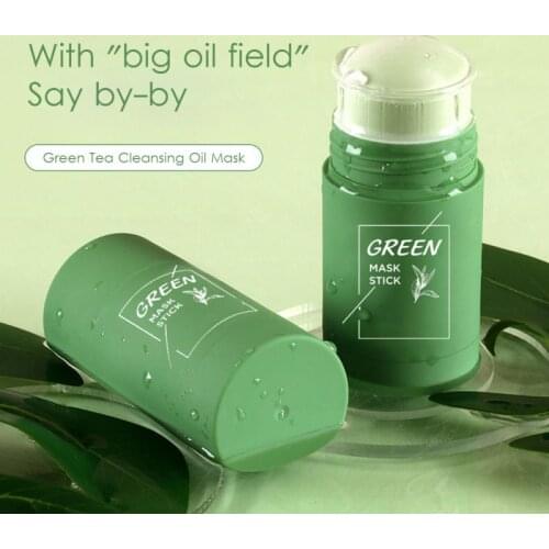 Green Tea Eggplant Purifying Clay Stick Mask Skin Care Solid Facial Mask
