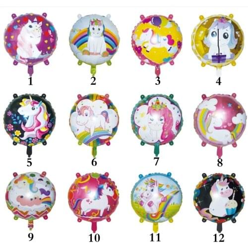 18 inch unicorn balloon set 10 pieces of film birthday party wedding children gift decoration baby shower ball balloon