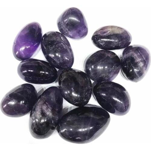 Natural Dark Purple Amethyst Tumbled Crystals Healing Gemstones For Decoration