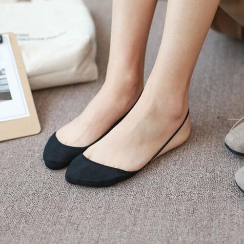 New Cotton Sock Slippers For Women Soild Half Sole Cover Socks High Heel Shoes Seamless Thin Socks Slippers