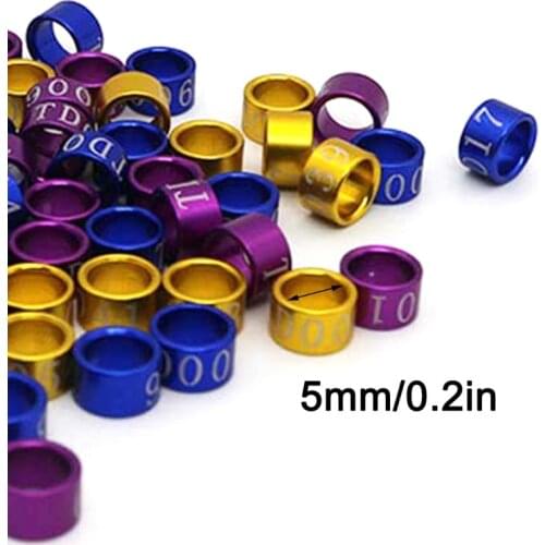 2021 New 50 Pcs Pigeon Bands Bird 5mm Foot Ring Species Identify Training Rings Pet Bird