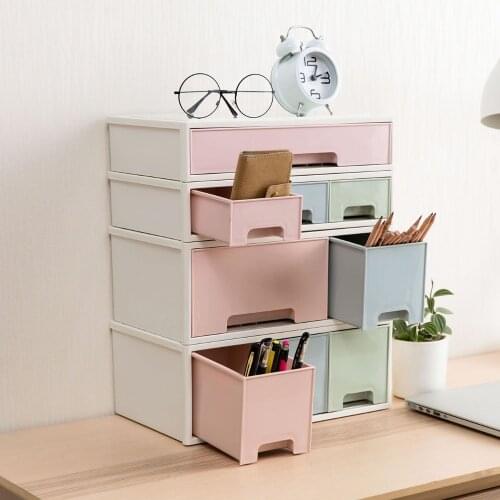 New Hot Desktop Drawer Storage Cabinet Sundries Storage Box Stationery Case Makeup Organizer Jewelry Box Cosmetic Container
