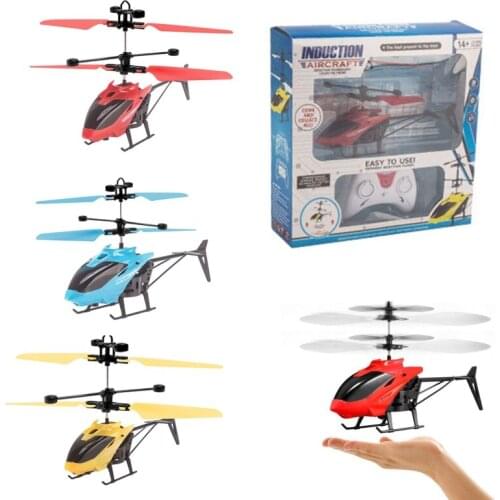 OOTDTY New Hand Induction Remote Control Helicopter With Light Kid Toy Cool Boy Gift Remote Control Helicopter Drop Shipping