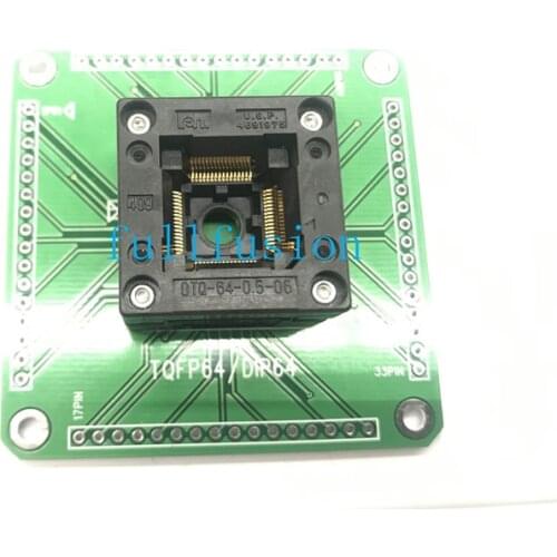 OTQ-64-0.5-06 Enplas IC Test Socket QFP64 TO DIP Programming Adapter TQFP64 0.5mm Pitch Burn in Socket