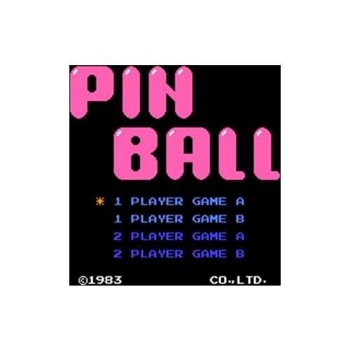 Pinball Region Free 8 Bit Game Card For 72 Pin Video Game Player