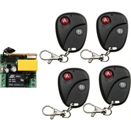 RF mini Wireless Remote Control AC 220 V 1 ch 2017 new 1* receiver+4*transmitter inter-lock Intelligent home appliances