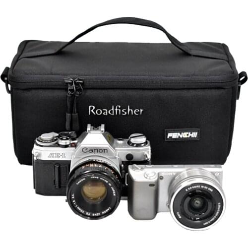 Roadfisher Removable Waterproof Photography Protector Camera Carry Bag Insert Case Can Fit Canon Nikon Sony DSLR Lens