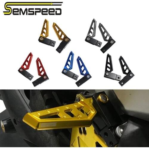 Semspeed Motorcycle Rear Footrest Passenger Foot Pedals For Yamaha YZF R3 R15 R25