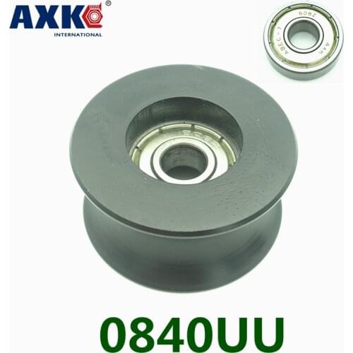 2021 Ball Bearing 10 Pcs High Quality Door Pulley Bearing Plastic-covered Mute U Slot Embedded Bu0840 0840uu 8*40*20.7 Mm 608z