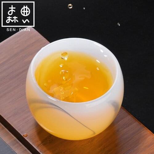 SENDIAN Japanese Style Glass Crystal Cup Handmade Craft Personal Special Glass Tea Cup 2021 New Office Home Kitchen Accessories