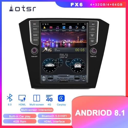 Tesla Style Android 8.1 GPS Navigation DVD Player For Volkswagen magotan 2016+ Car Auto Radio Stereo Multimedia Head Unit Player