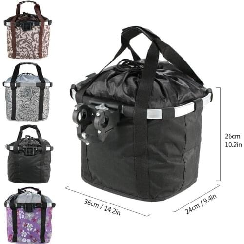 Bicycle Basket Handlebar Pannier Cycling Carrying Holder Cycle Biking Front Baggage Bag Bike Riding Pouch Large loads 3.0KG