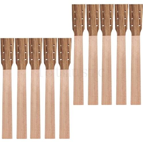 Acoustic Guitar Neck Parts Replacement Luthier Repair Diy Unfinished Zebrawood Head Veneer Pack of 10