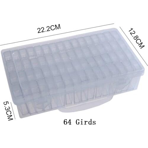 64/42 Girds 5D DIY Diamond Painting Accessories Beads Container Rhinestones Storage Box Diamond Embroidery Tools Case Organizer