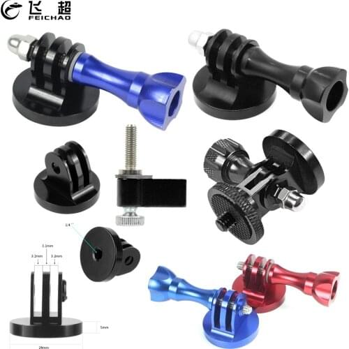 For GoPro Tripod Mount Adapter 1/4 Hole with Thumb Knob Screw for Insta360 ONE R X for Go Pro Hero 9 8 7 6 5 EKEN Action Cameras