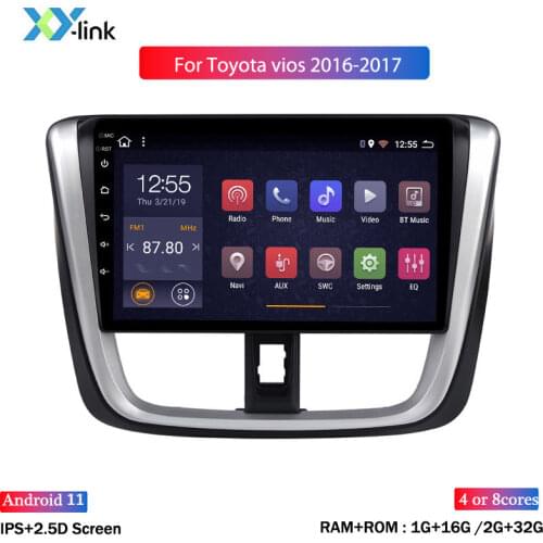 Car radio android mulitemdia For Toyota vios 2016-2017 auto gps navigation system audio stereo accessories usb BT no 2 din dvd